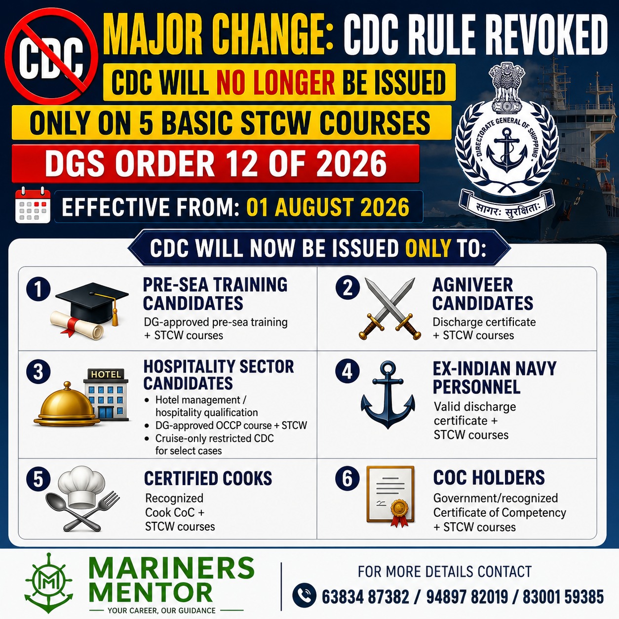DGS ORDER 12 OF 2026  (CDC RULE REVOKED)